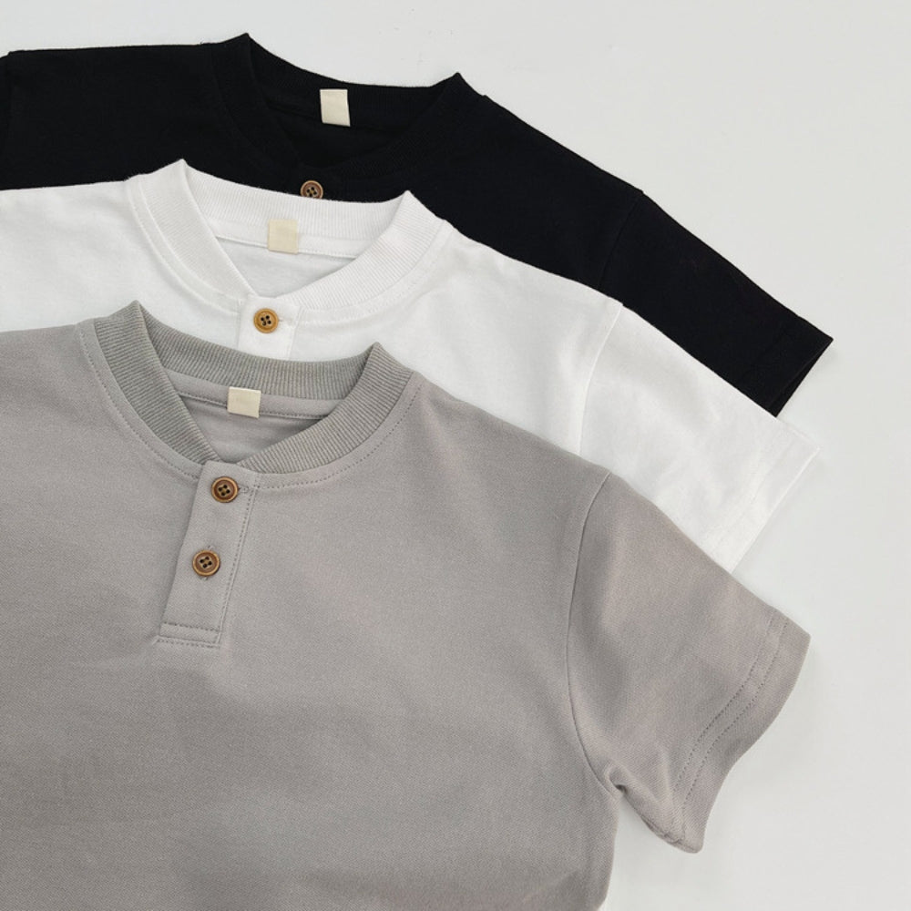 Boys Cotton Henley Shirt