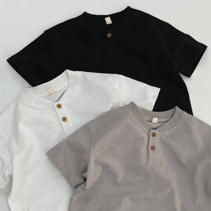 Boys Cotton Henley Shirt