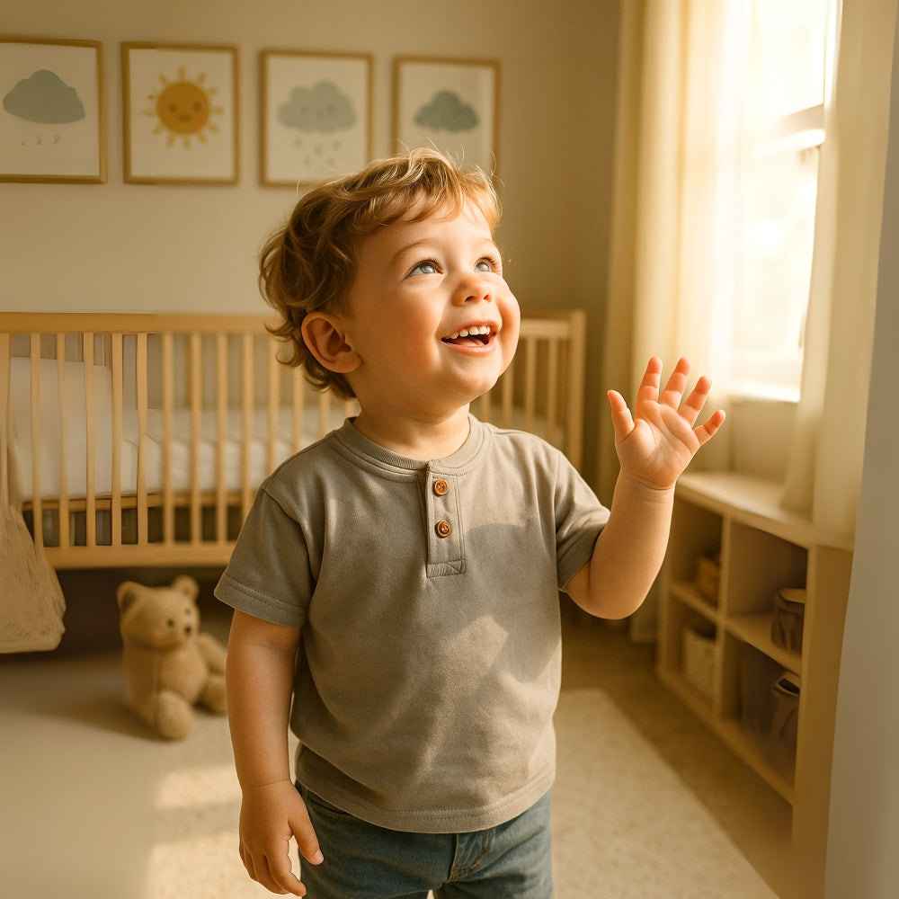 Boys Cotton Henley Shirt