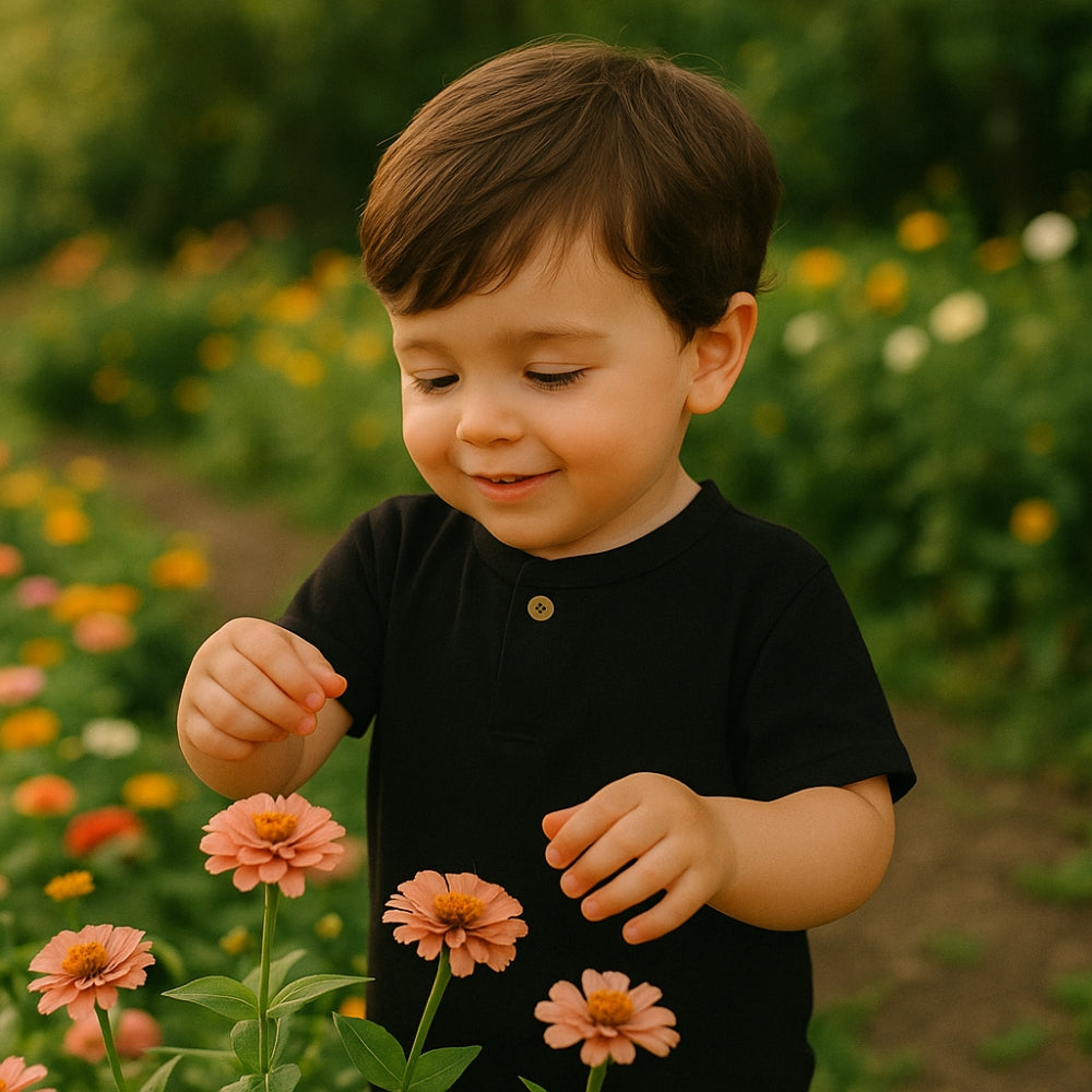 Boys Cotton Henley Shirt