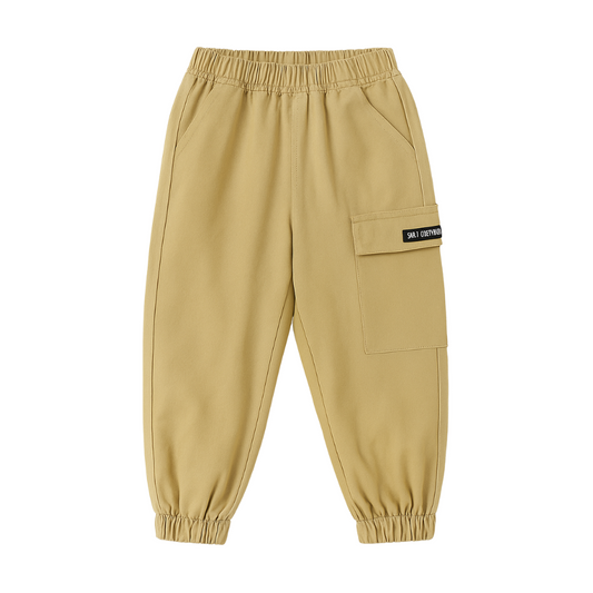 Boys Cotton Cargo Jogger Pants