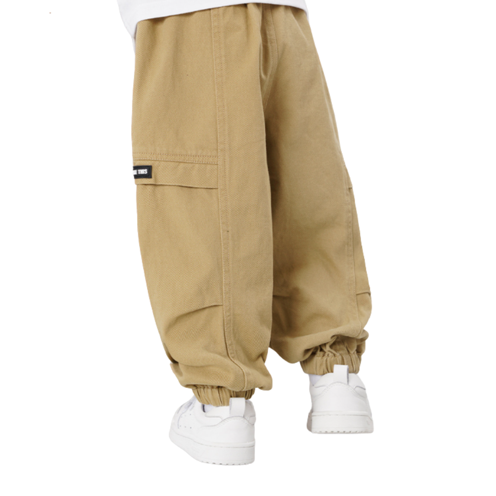 Boys Cotton Cargo Jogger Pants