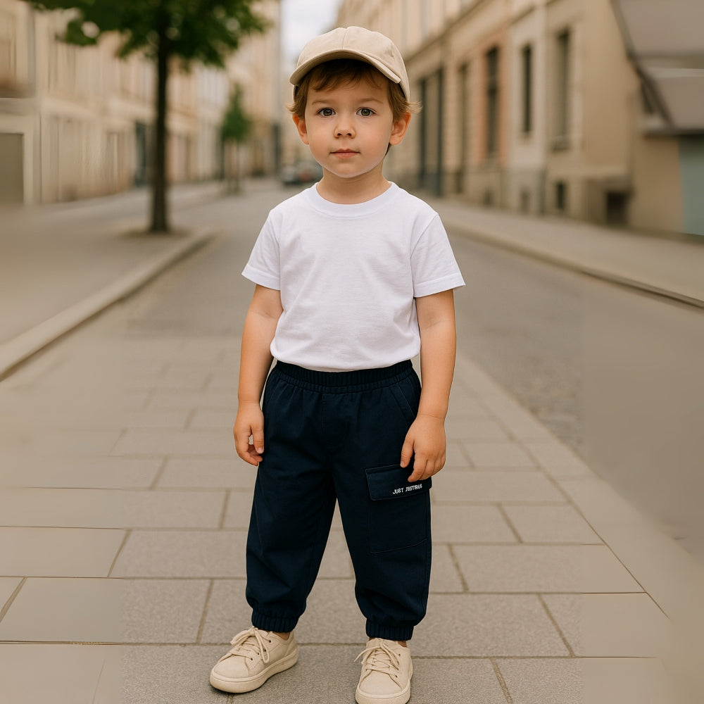 Boys Cotton Cargo Jogger Pants