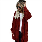 Cardigan Jacket- Double Fleece Polyester Blend & Warm Layer