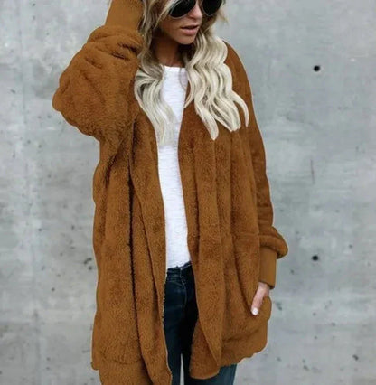 Cardigan Jacket- Double Fleece Polyester Blend & Warm Layer