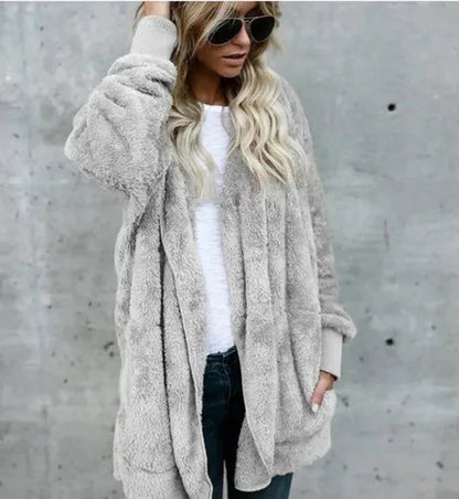 Cardigan Jacket- Double Fleece Polyester Blend & Warm Layer