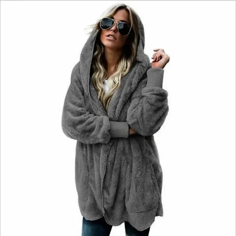 Cardigan Jacket- Double Fleece Polyester Blend & Warm Layer