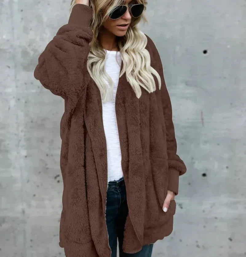 Cardigan Jacket- Double Fleece Polyester Blend & Warm Layer
