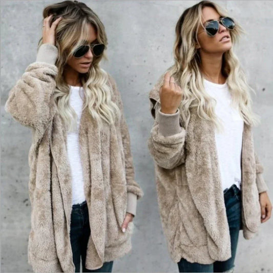 Cardigan Jacket- Double Fleece Polyester Blend & Warm Layer