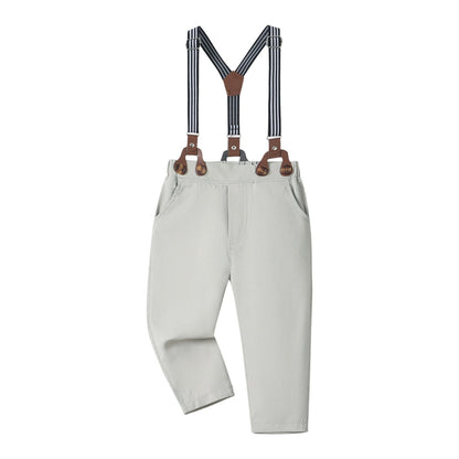 Charming Little Gentleman Bow Tie and Suspenders Set