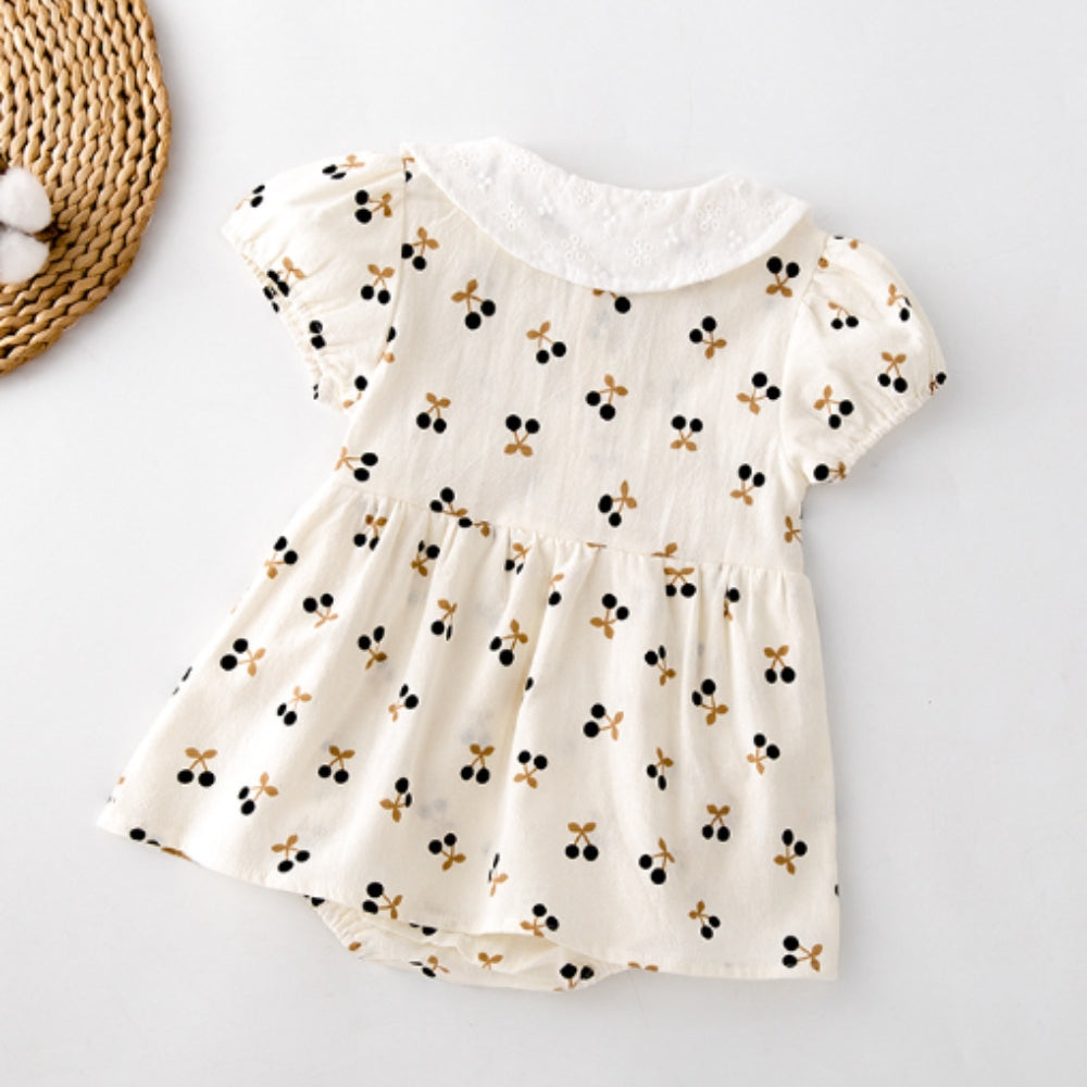 Cherry Print Girl Romper Dress