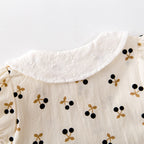 Robe barboteuse à imprimé cerises pour fille