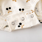 Robe barboteuse à imprimé cerises pour fille