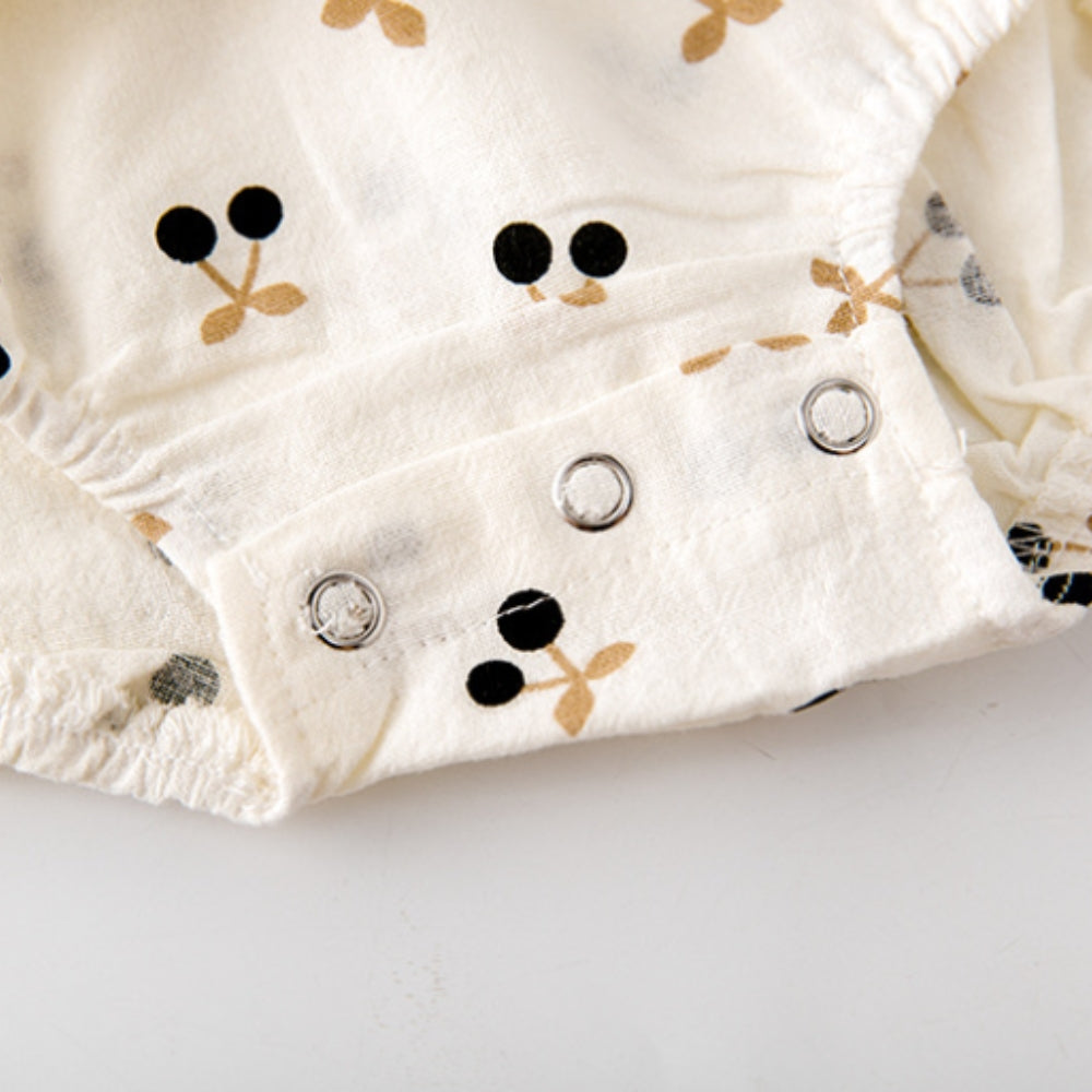 Robe barboteuse à imprimé cerises pour fille