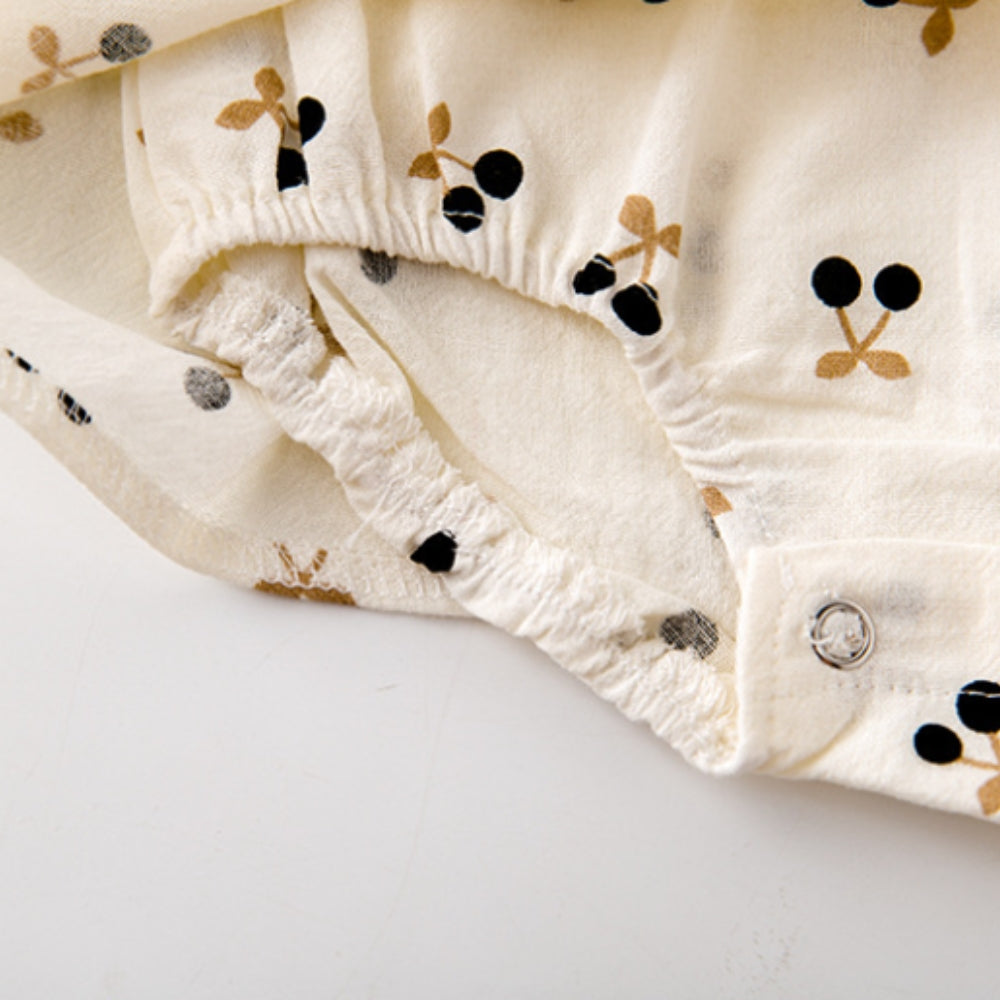 Robe barboteuse à imprimé cerises pour fille