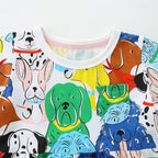 Robe adorable et colorée pour fille avec un adorable chiot