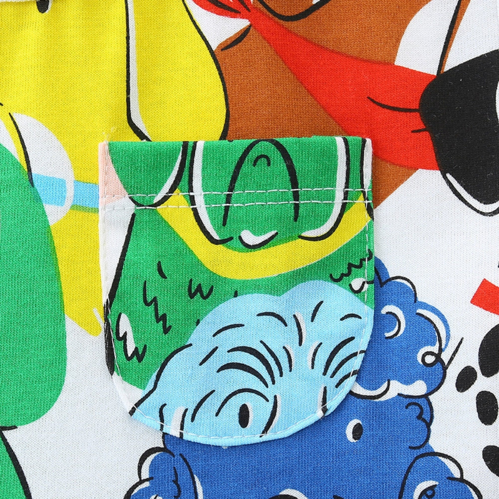 Robe adorable et colorée pour fille avec un adorable chiot