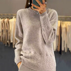 Cotton Blend Knit Pullover – Relaxed Shape & Easy Layering