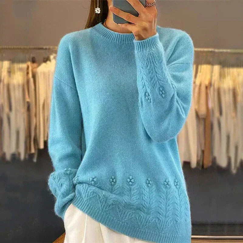 Cotton Blend Knit Pullover – Relaxed Shape & Easy Layering