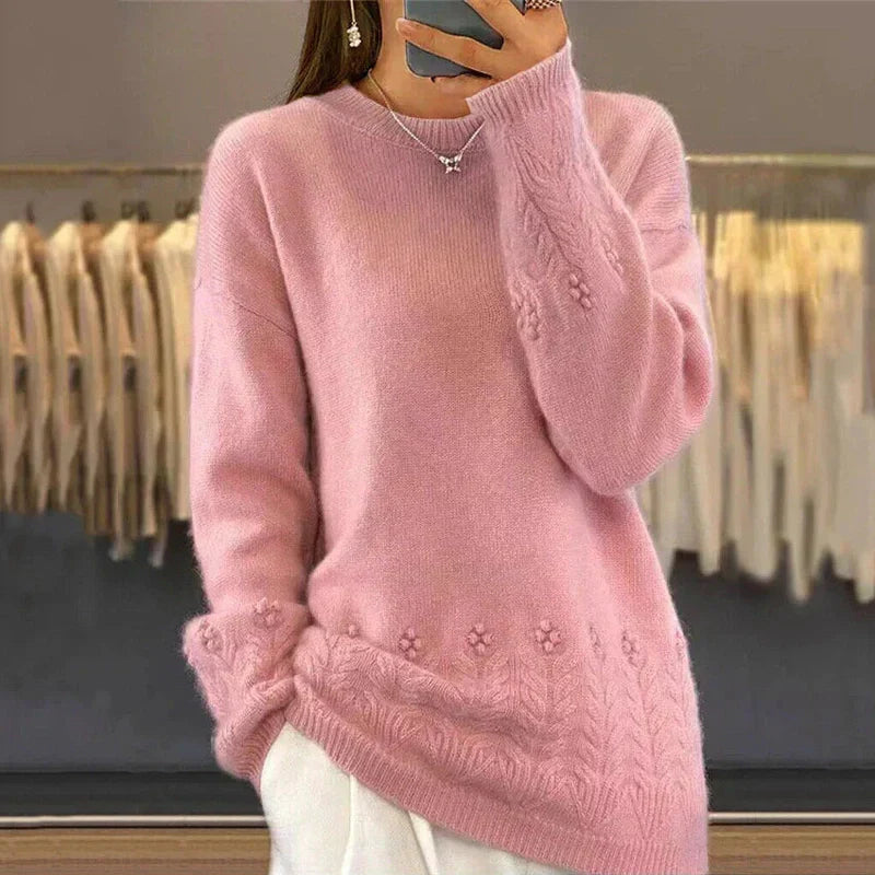 Cotton Blend Knit Pullover – Relaxed Shape & Easy Layering