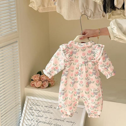 Darling Bunny & Tulip Ruffle Romper