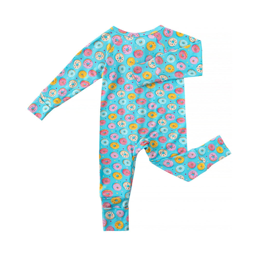 Sweet Donut Print Baby Romper
