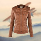 Faux Leather Jacket - Hooded Shape & Defines The Waist