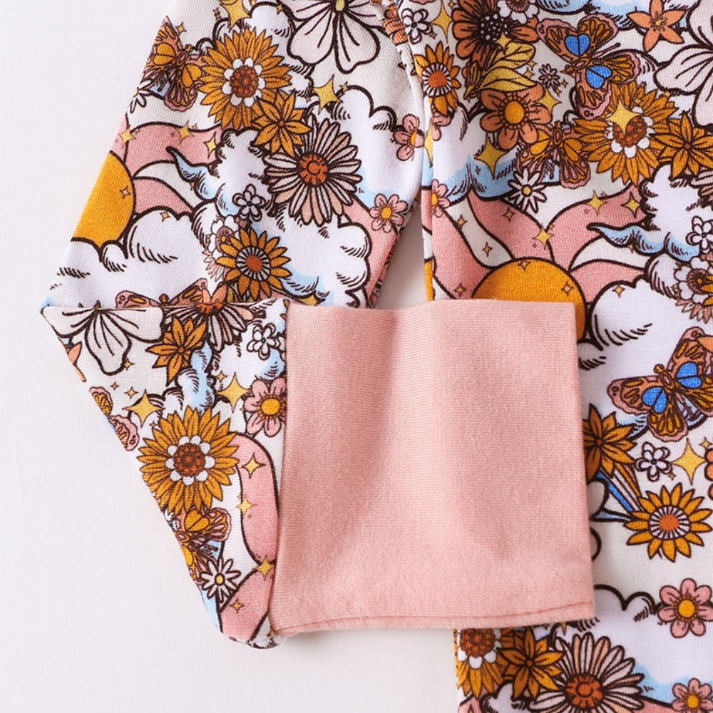 Pretty Floral Baby Sleep Romper