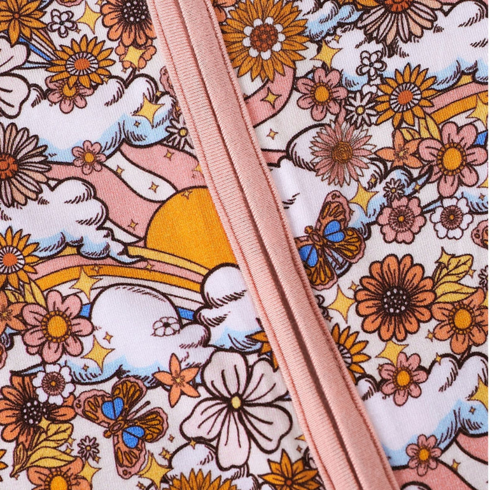 Pretty Floral Baby Sleep Romper