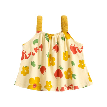 Fruit Flower Print Top and Bloomer Summer Set