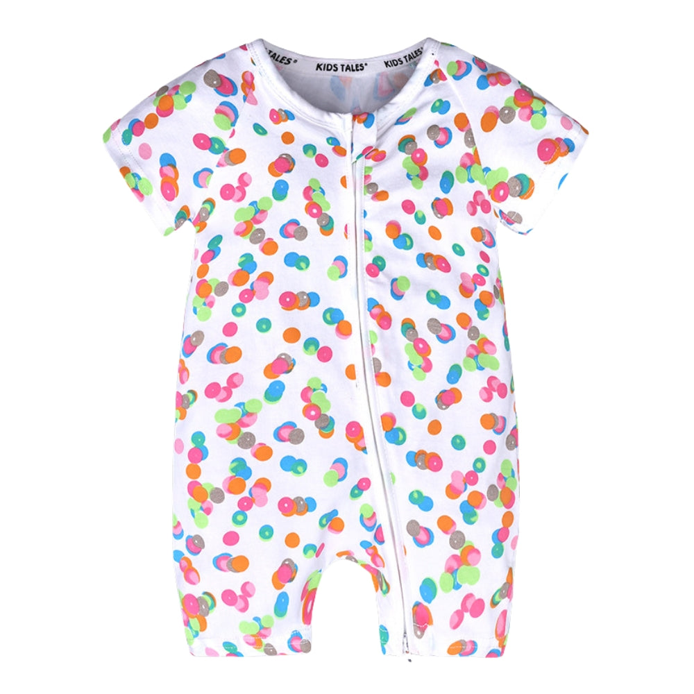 Adorable Colorful Print Baby Romper