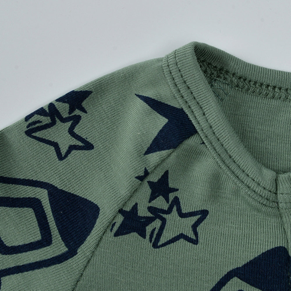 Grenouillère bébé à imprimés amusants