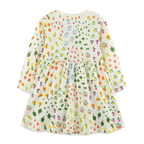 Girls Garden Treasure Long Sleeve Dress With Bunny Love