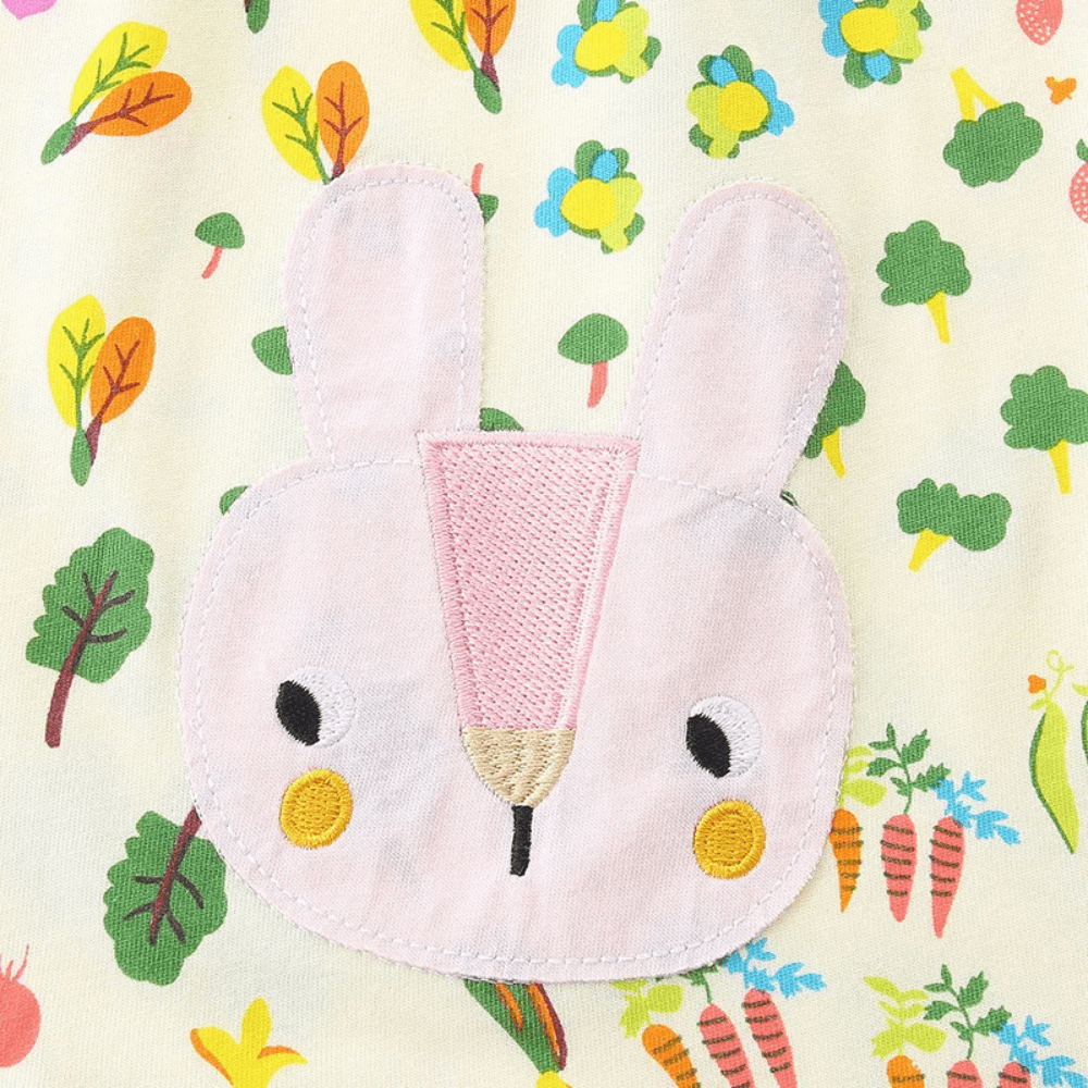 Girls Garden Treasure Long Sleeve Dress With Bunny Love