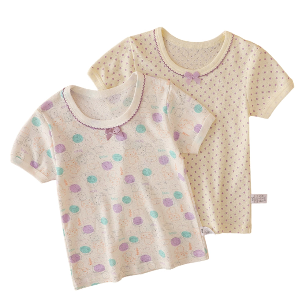 Girls Adorable Printed T-Shirt Set