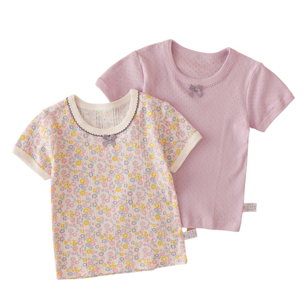 Girls Adorable Printed T-Shirt Set