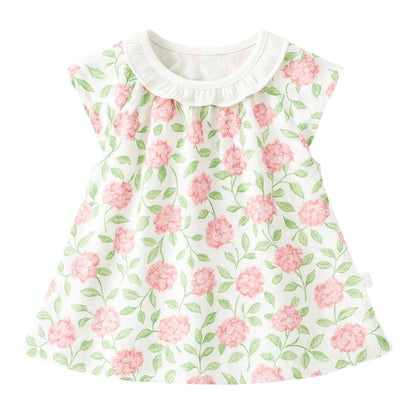 Girls Cap Sleeves Summer Dress