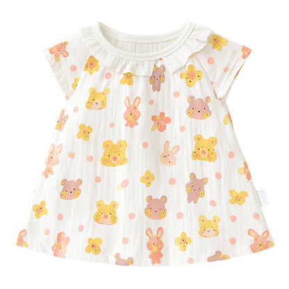 Girls Cap Sleeves Summer Dress