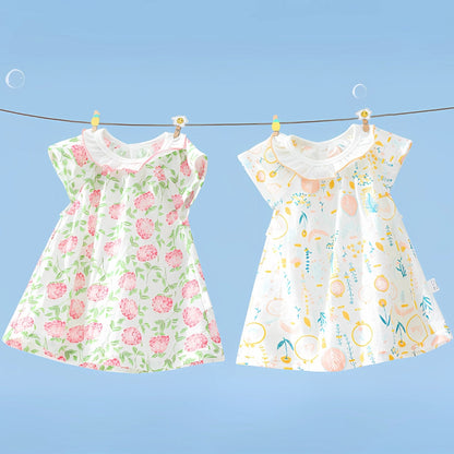 Girls Cap Sleeves Summer Dress
