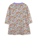 Girls Pumpkin Bag Floral Long Sleeve Dress
