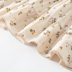 Girls Ruffle Strap Tiered Floral Cotton Dress