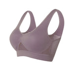 Soutien-gorge de sport ajouré pour femme M-6XL, idéal pour le fitness, le yoga, la course à pied et la salle de gym. Rembourré, push-up, sans coutures. Débardeur athlétique. 