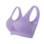 Soutien-gorge de sport ajouré pour femme M-6XL, idéal pour le fitness, le yoga, la course à pied et la salle de gym. Rembourré, push-up, sans coutures. Débardeur athlétique. 