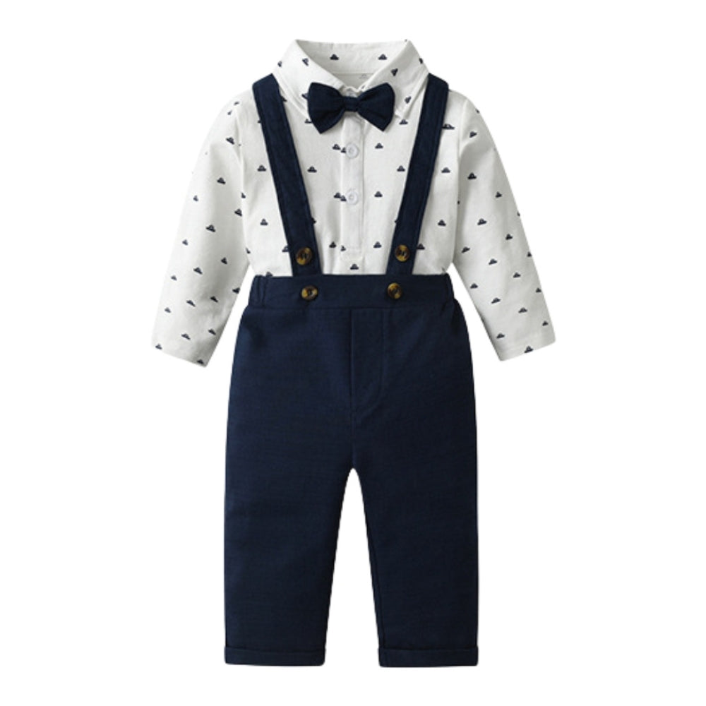 Handsome Baby Boy Bow Tie and Suspenders Set