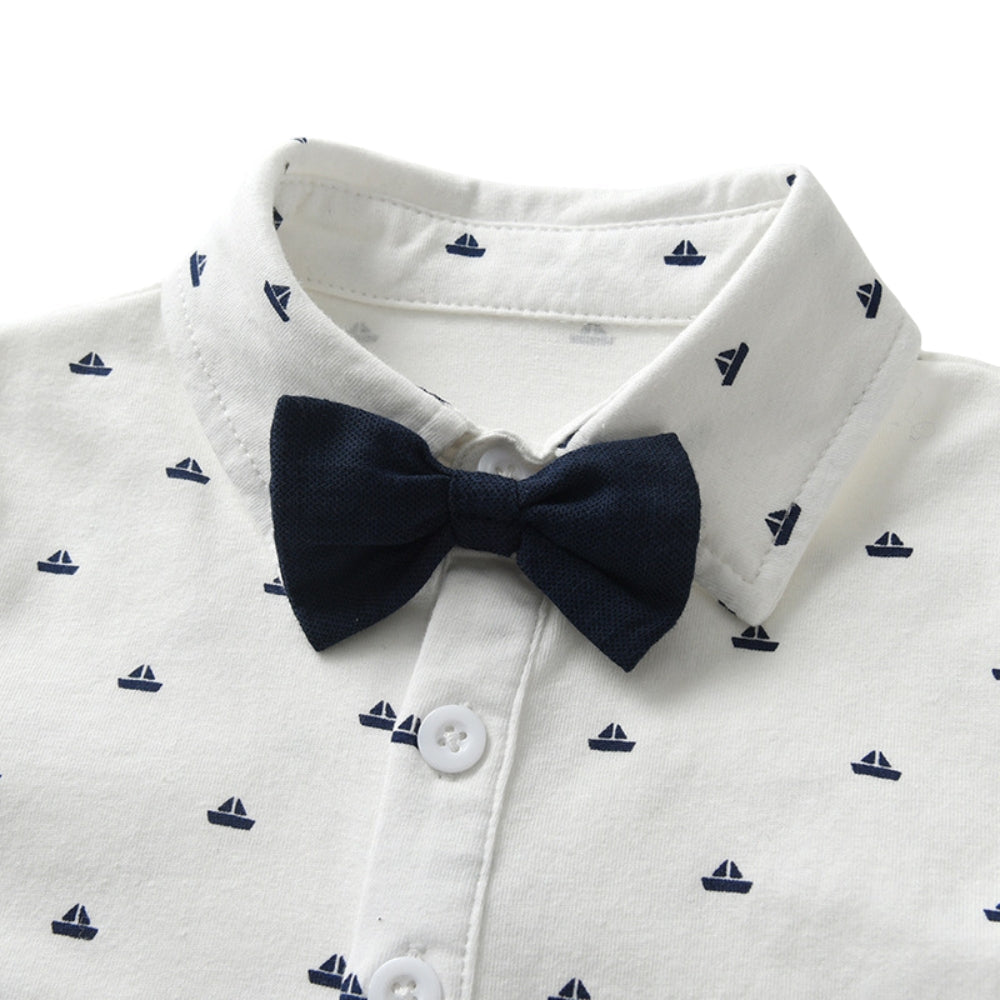 Handsome Baby Boy Bow Tie and Suspenders Set