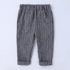 Handsome Pinstripe Vest and Bow Tie Boys Formal Set