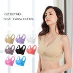 Soutien-gorge de sport ajouré pour femme M-6XL, idéal pour le fitness, le yoga, la course à pied et la salle de gym. Rembourré, push-up, sans coutures. Débardeur athlétique. 