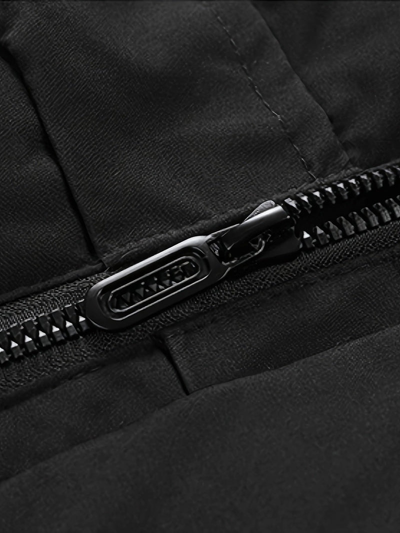 Veste – Mi-longue à capuche, mélange de polyester et doublure chaude