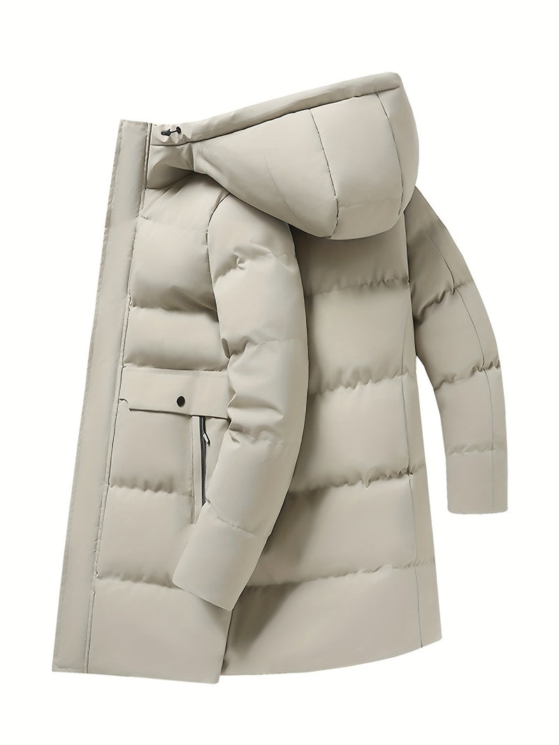 Veste – Mi-longue à capuche, mélange de polyester et doublure chaude