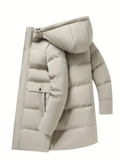Jacket – Hooded Mid Length Polyester Blend And Warm Lining